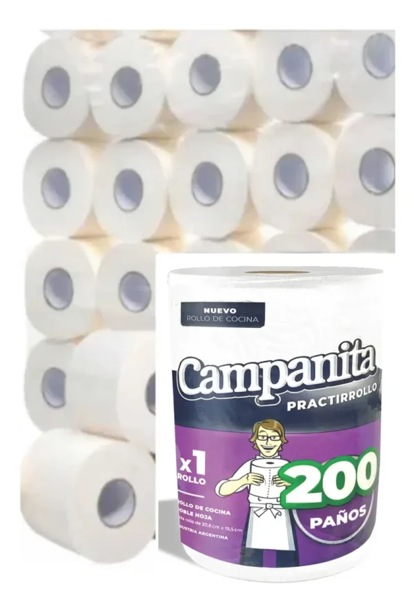 Rollo Cocina Campanita - 50 Paños X 30 Rollos